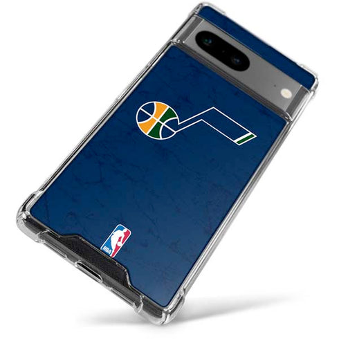 NBA Utah Jazz Yellow Texture Google Pixel 7a Clear Case